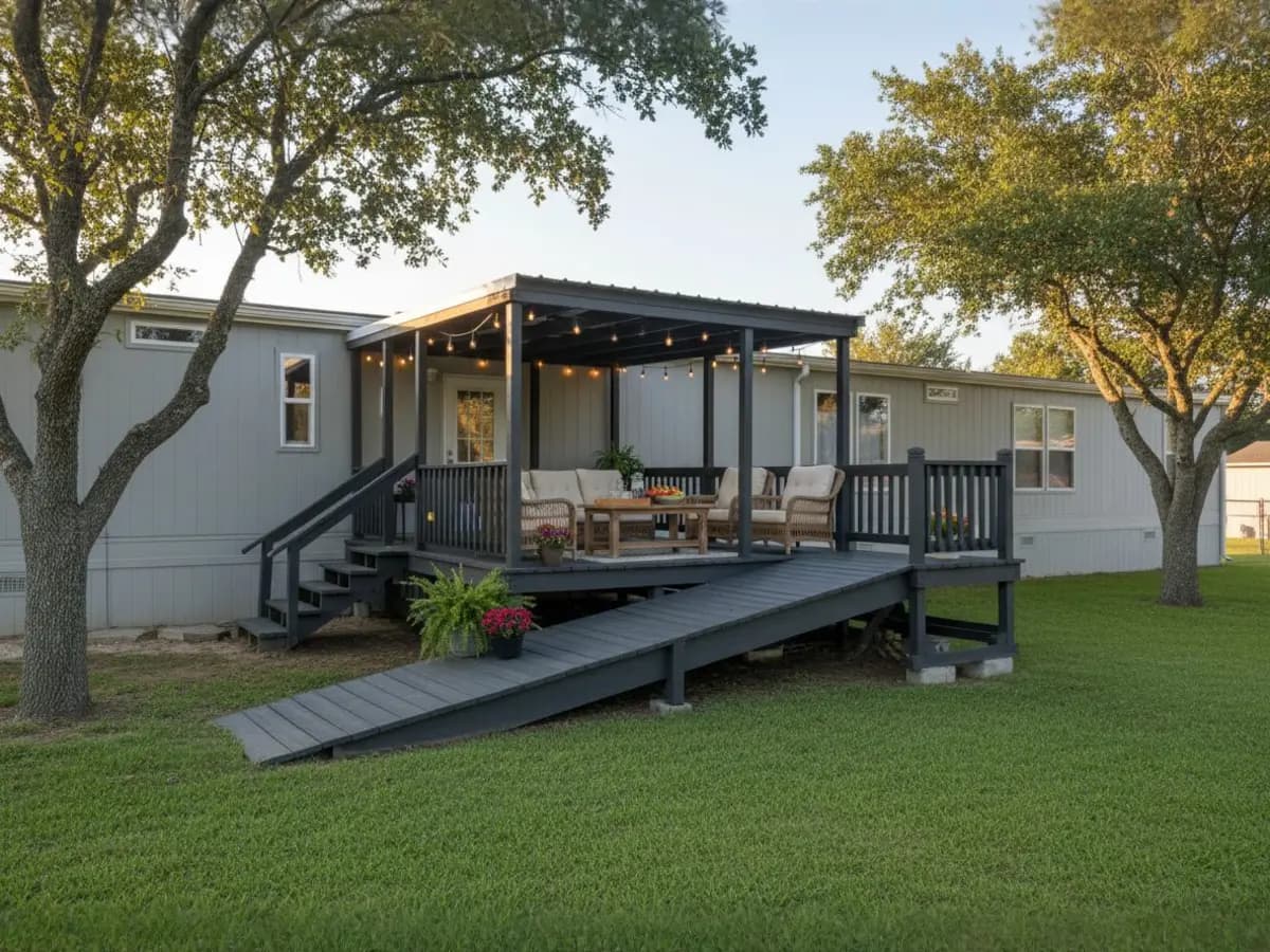 Custom deck built by North Texas Shed & Steel