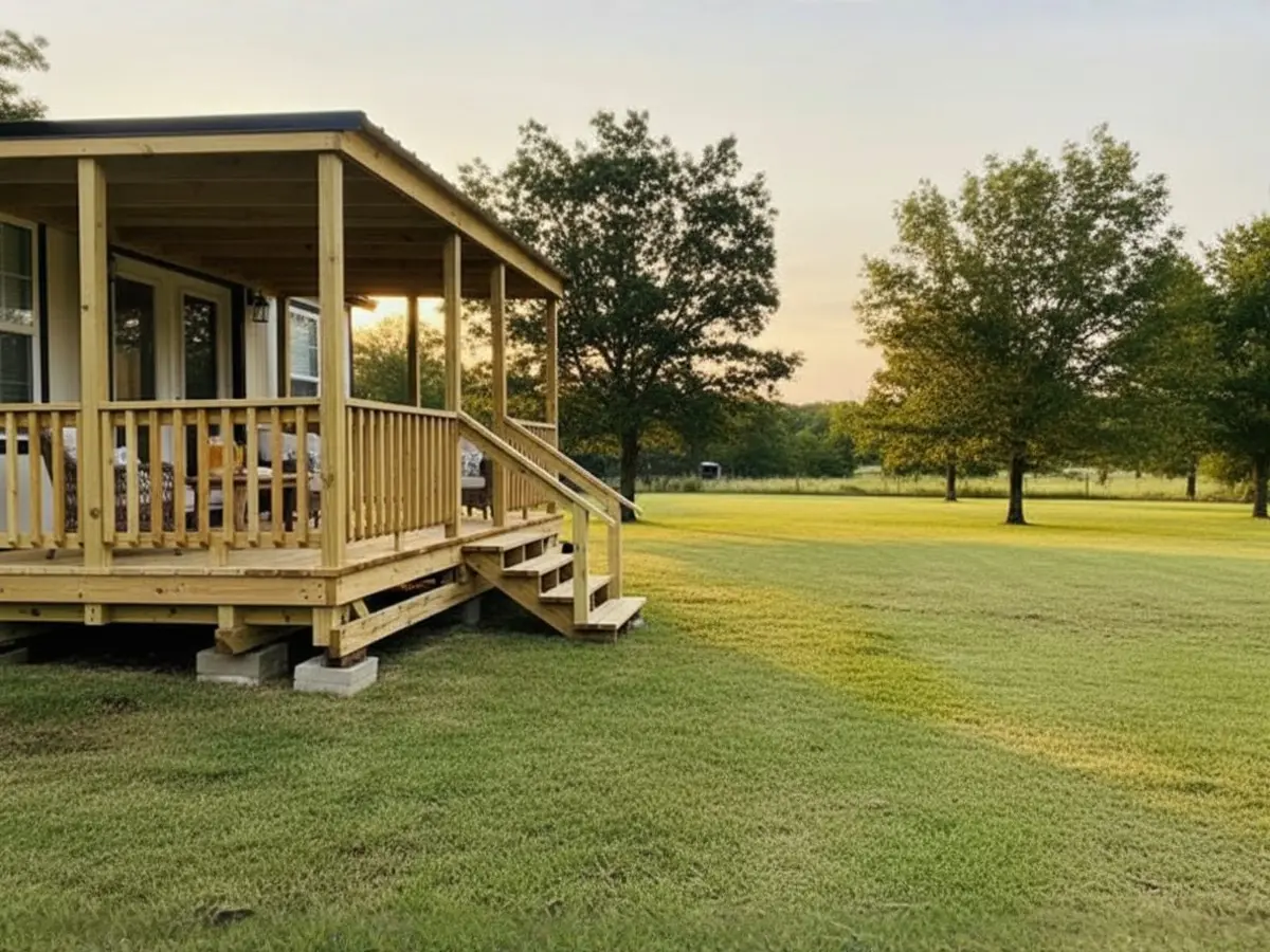 Custom deck built by North Texas Shed & Steel