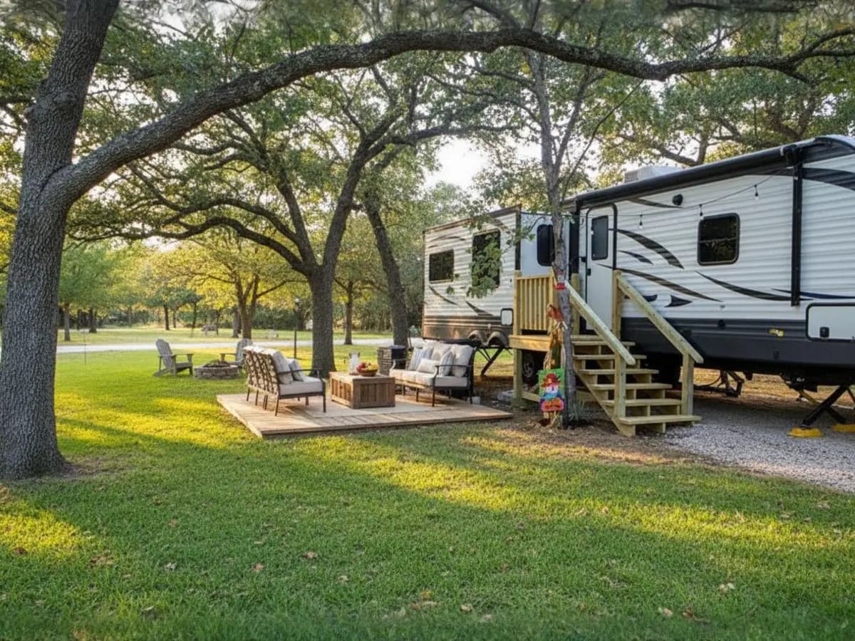 Custom deck built by North Texas Shed & Steel