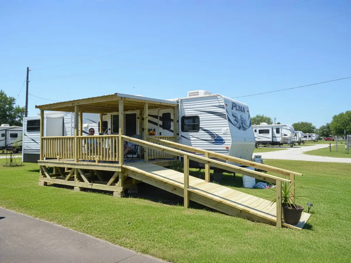 Custom deck built by North Texas Shed & Steel