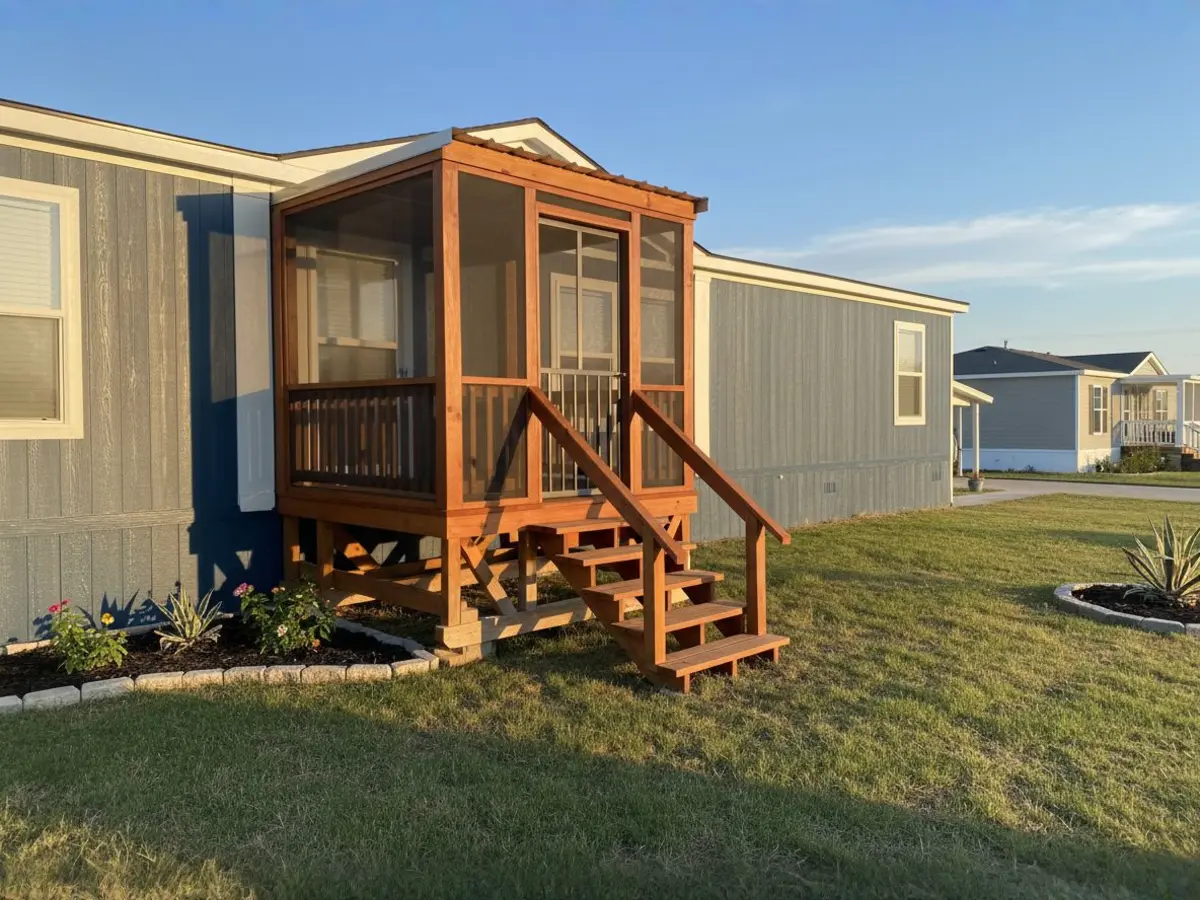 Custom deck built by North Texas Shed & Steel