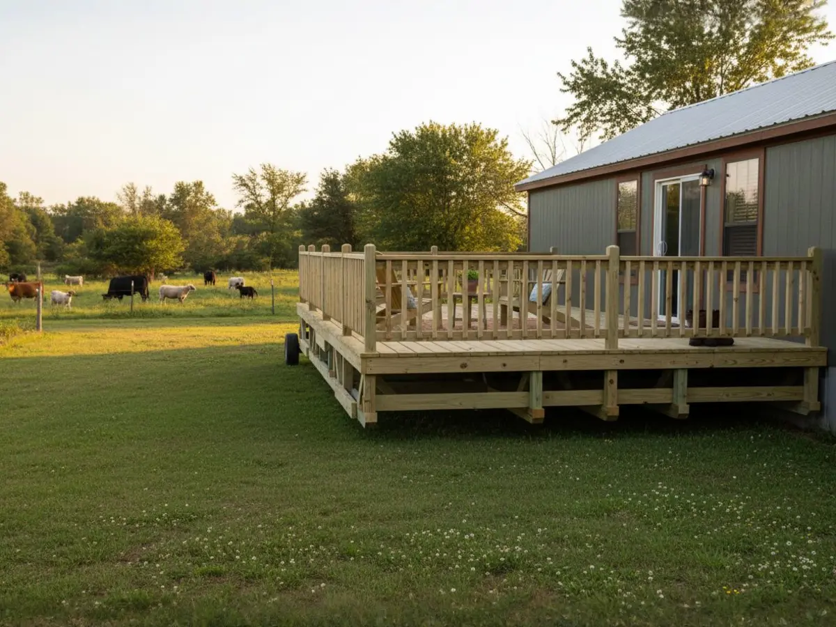 Custom deck built by North Texas Shed & Steel