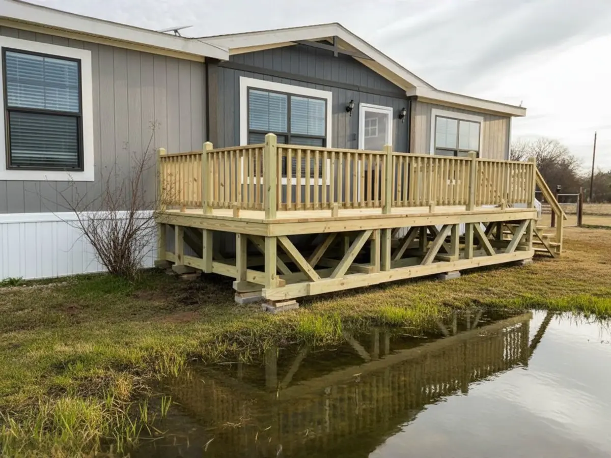Custom deck built by North Texas Shed & Steel
