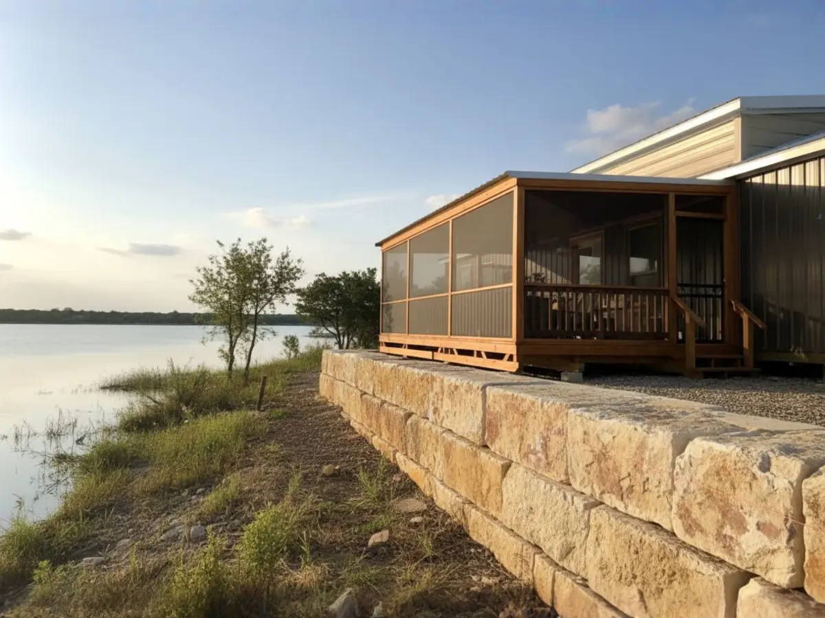 Custom deck built by North Texas Shed & Steel