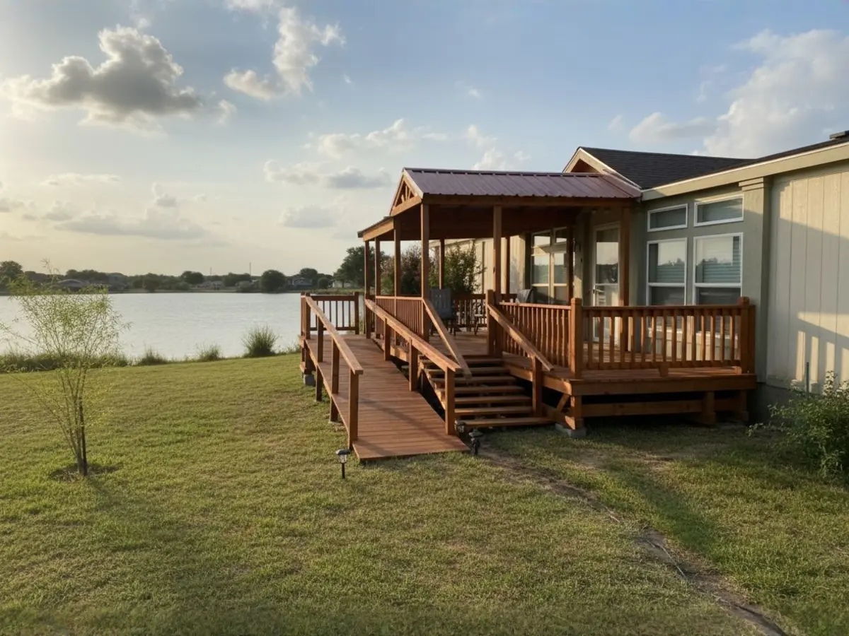 Custom deck built by North Texas Shed & Steel