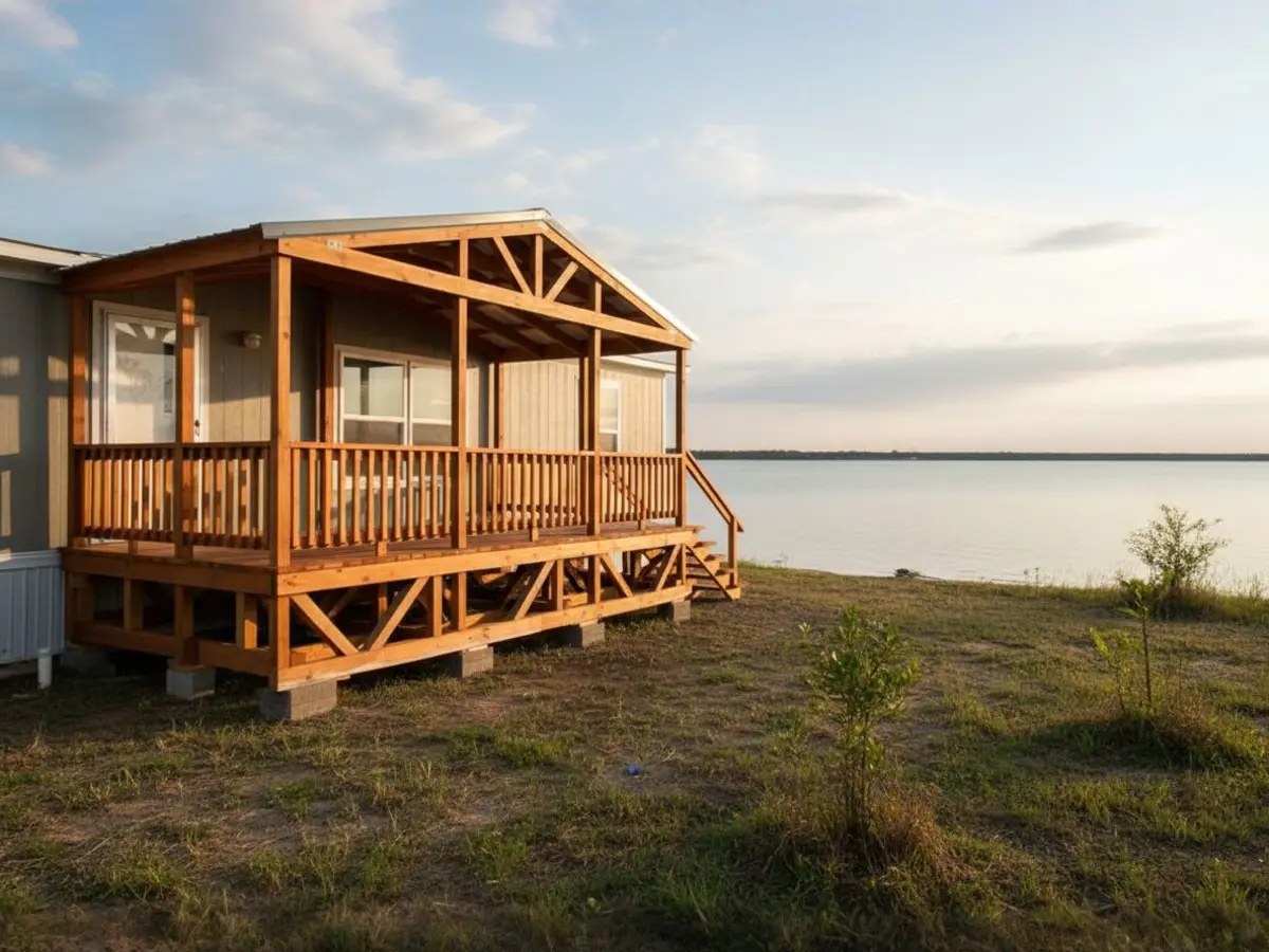 Custom deck built by North Texas Shed & Steel