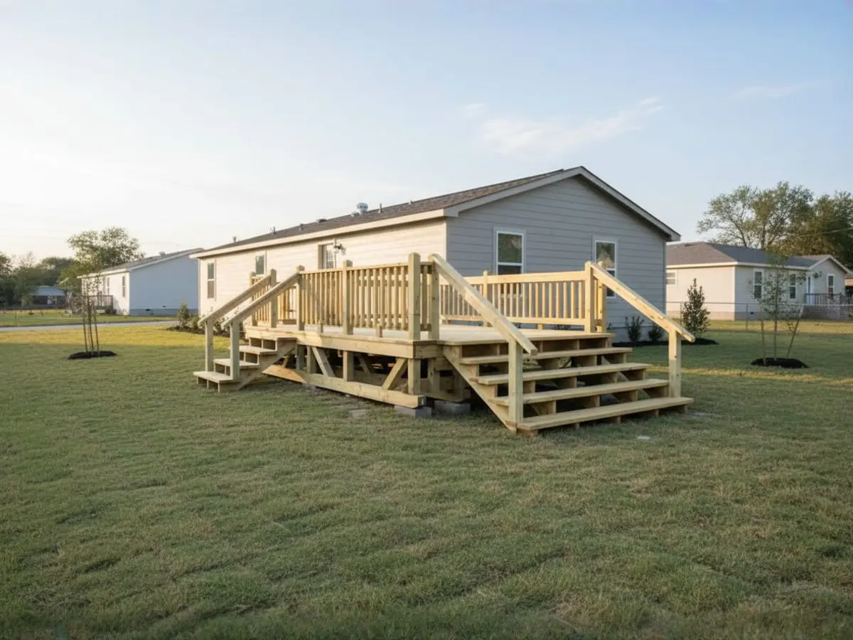 Custom deck built by North Texas Shed & Steel