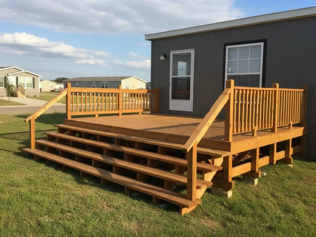 Custom deck built by North Texas Shed & Steel