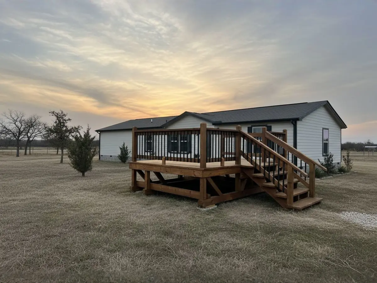 Custom deck built by North Texas Shed & Steel