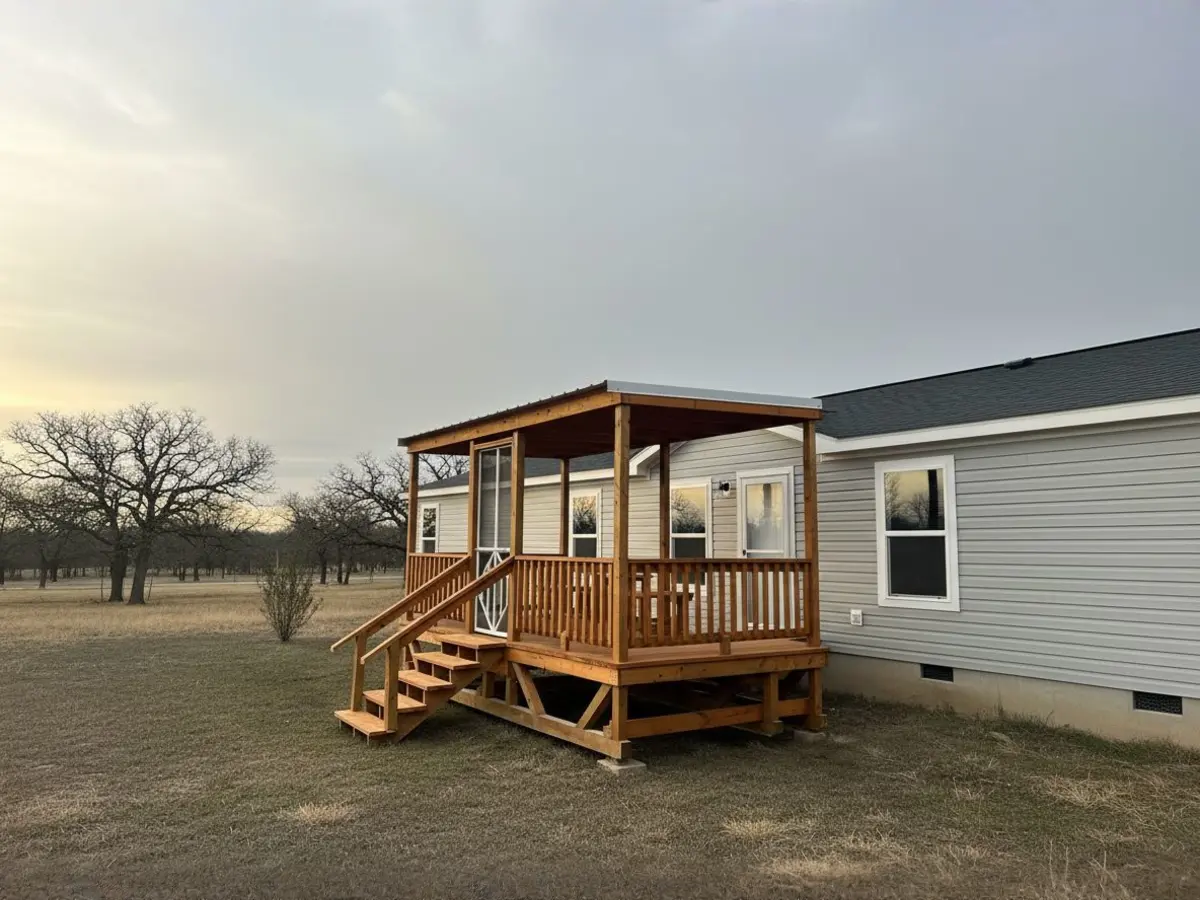Custom deck built by North Texas Shed & Steel