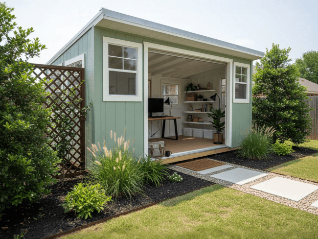 10x16 Cottage Shed Backyard office