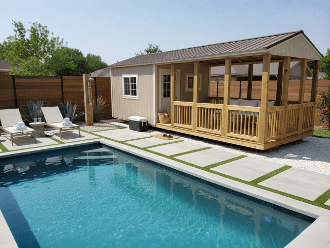 10x28 Cabin Poolhouse