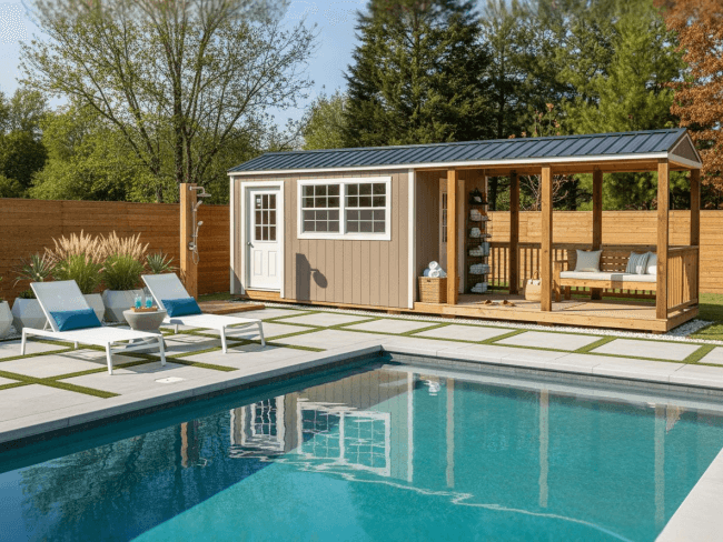 10x32 Cabin Poolhouse