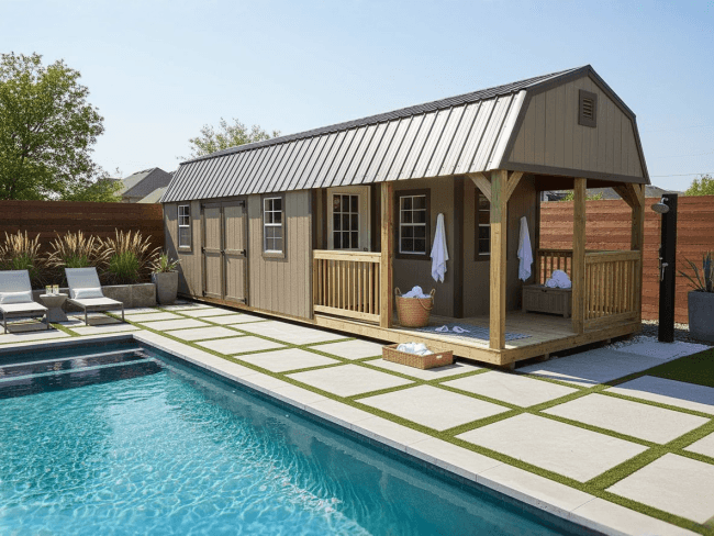 12x32 Premier Lofted Barn Poolhouse