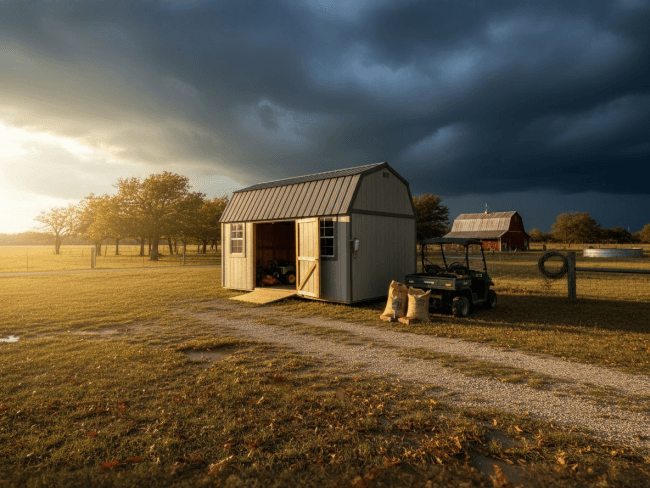 10x16 Side Lofted Barn Rural