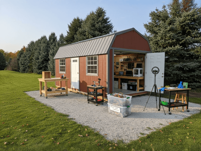 12x32 Lofted Garage shop