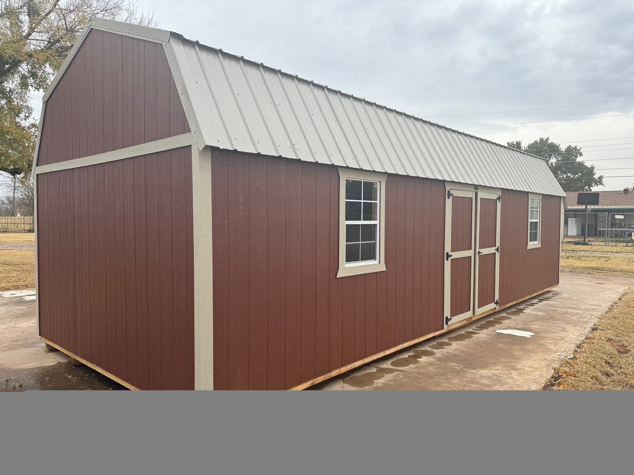 12×32 Portable Shed delivered to Wichita Falls area