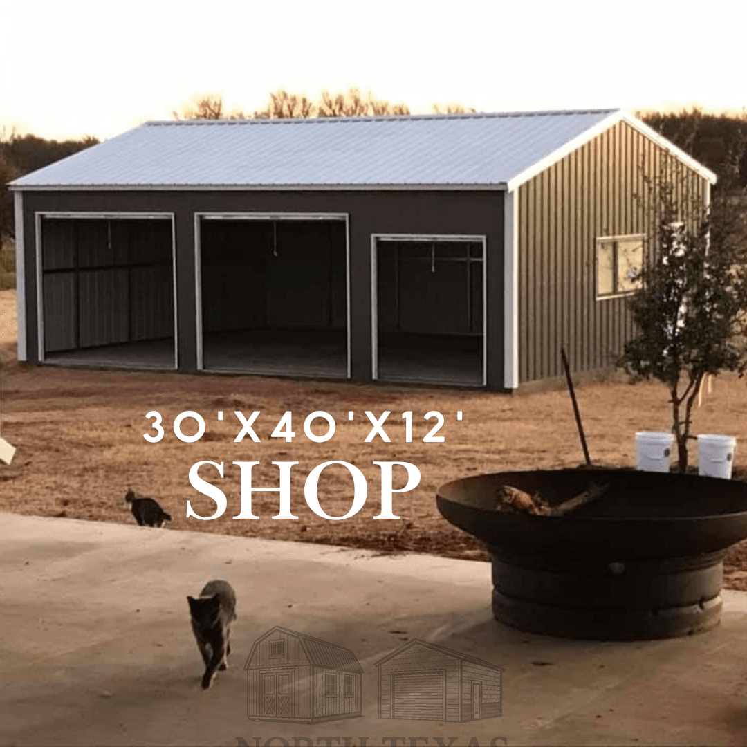 30x40x12 Steel Shop Building