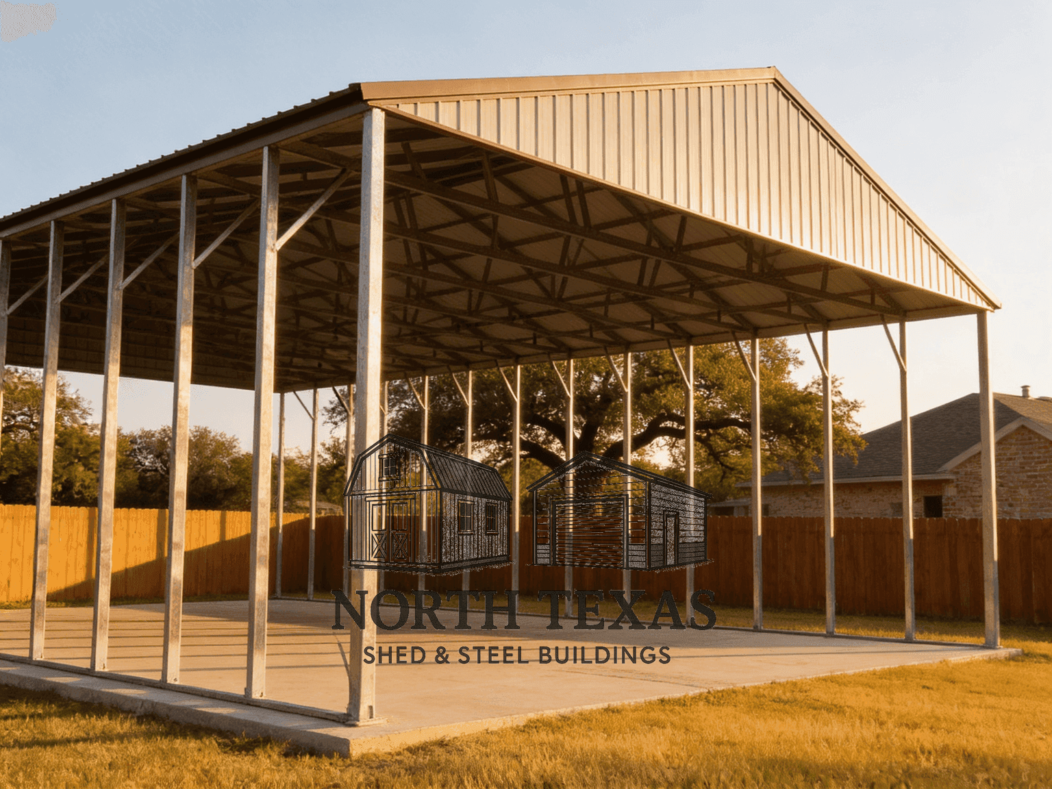 50' Wide Carport Cover