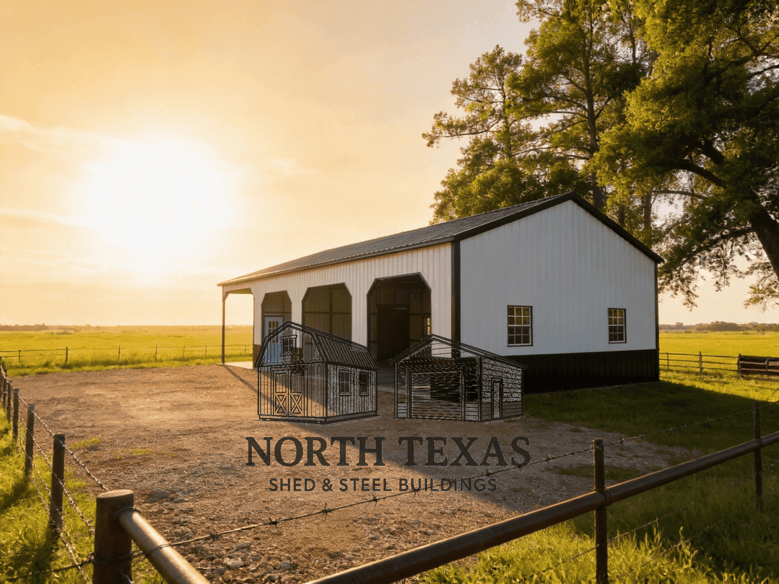 White and Black Commercial Building