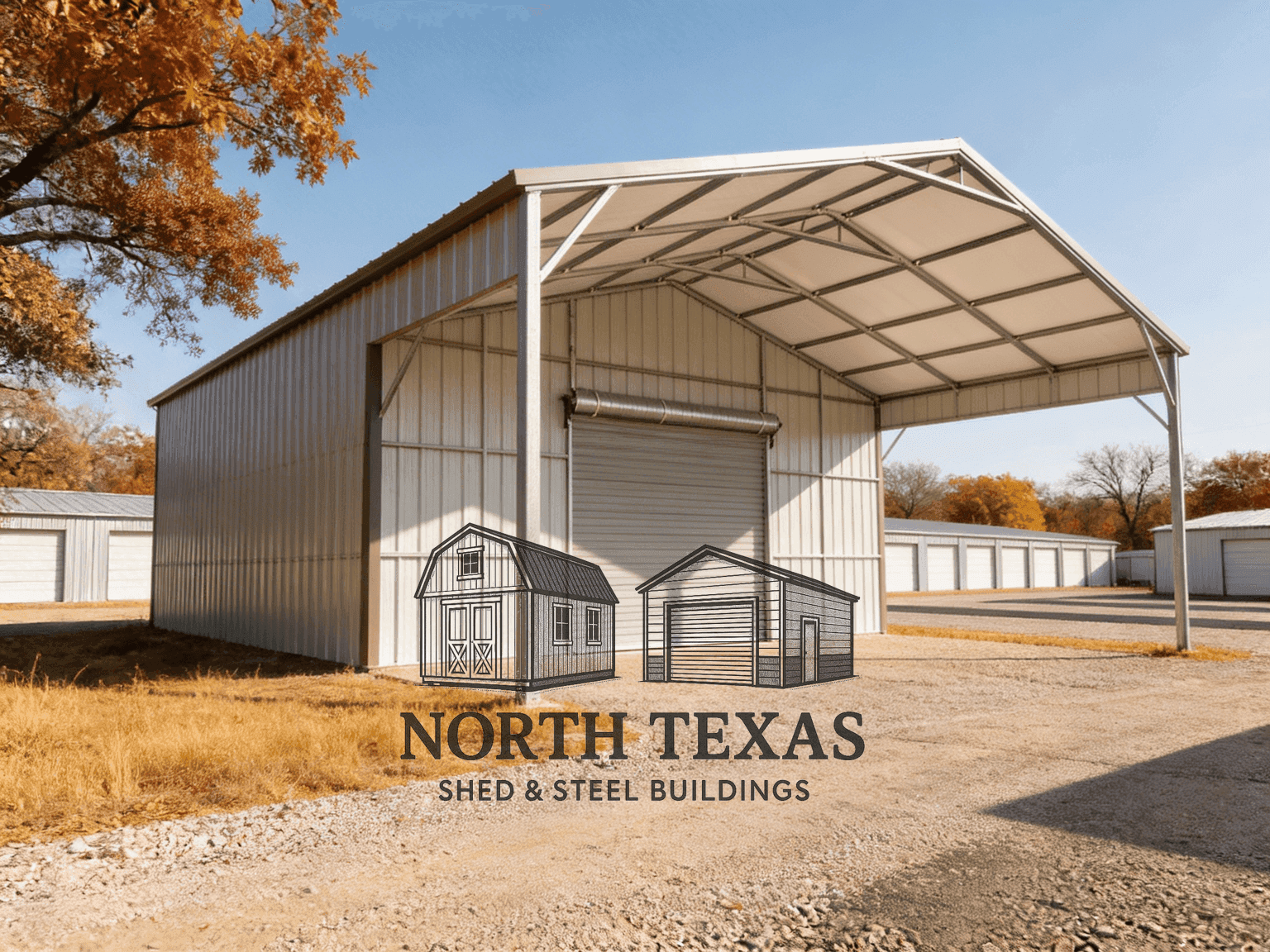 White Commercial with Rollup Door