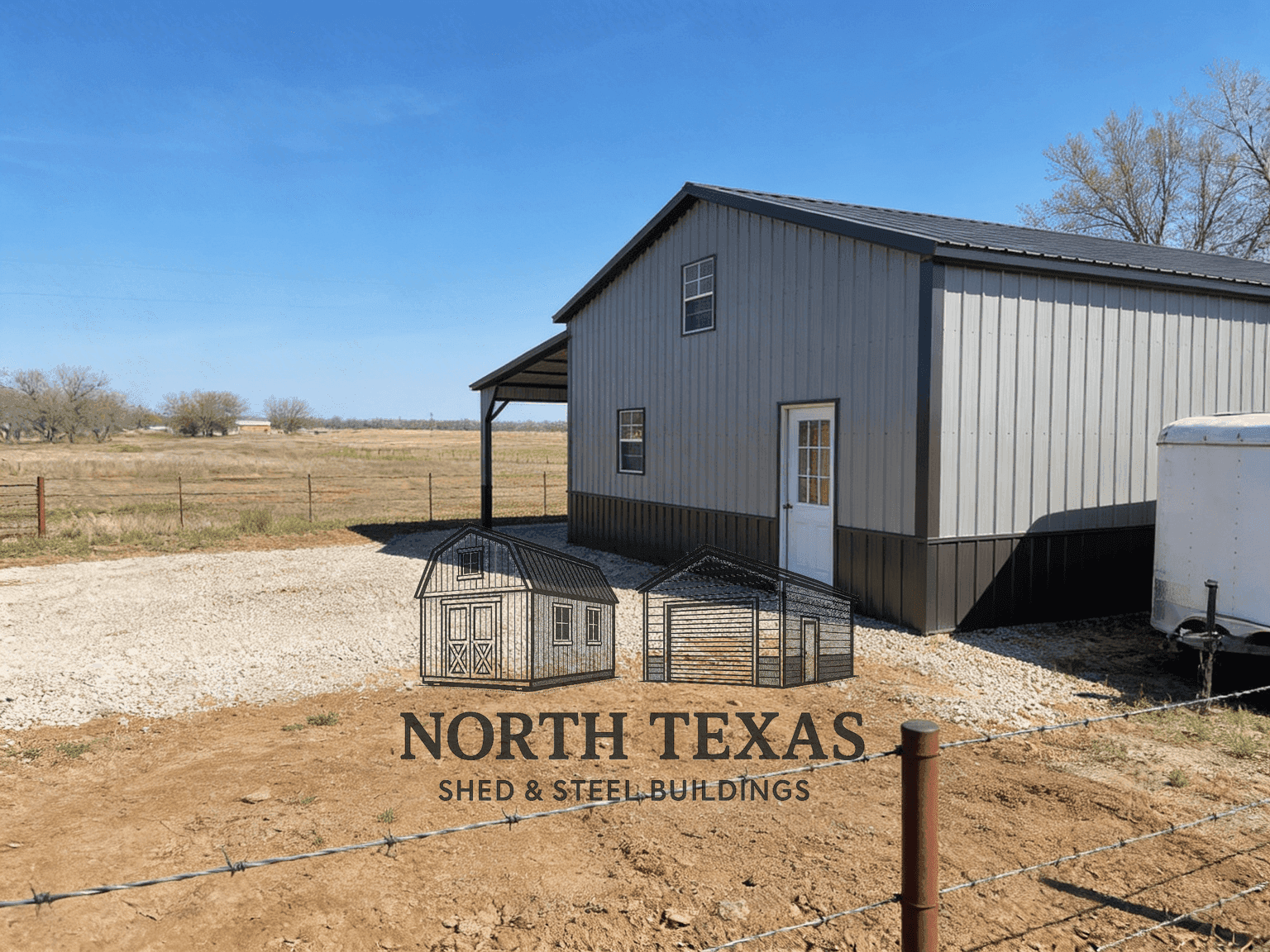 Double Garage Combo with Lean-To
