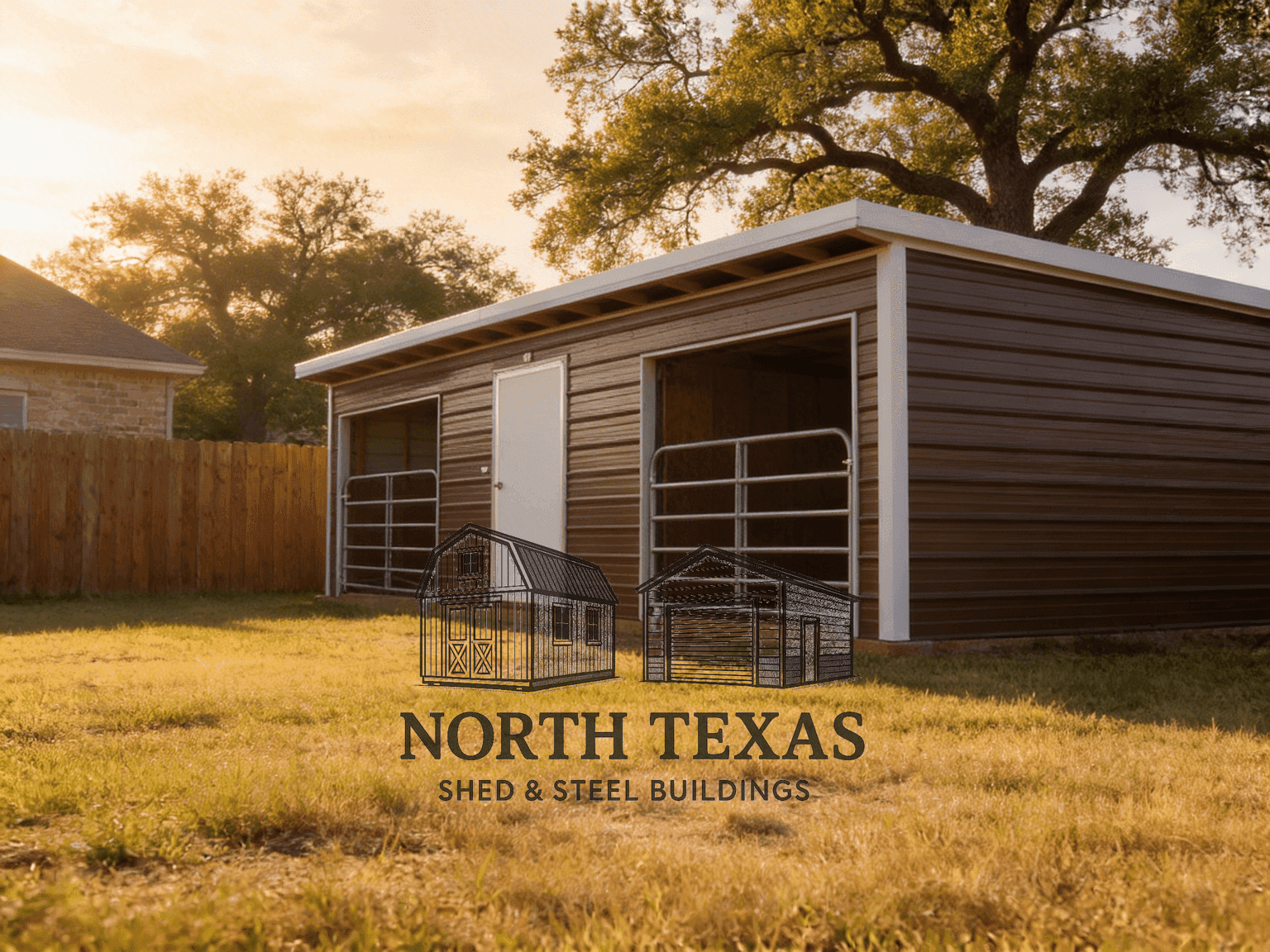 2-Stall Loafing Shed with Tack Room