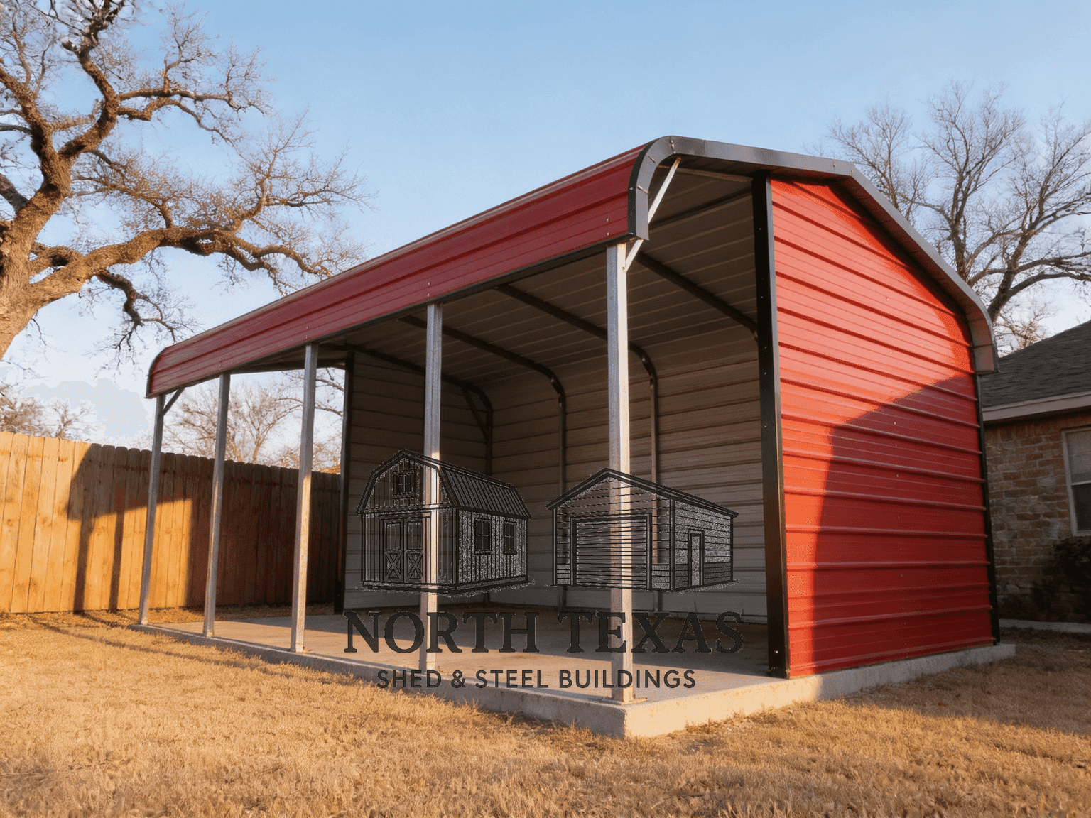 Red Open Loafing Shed