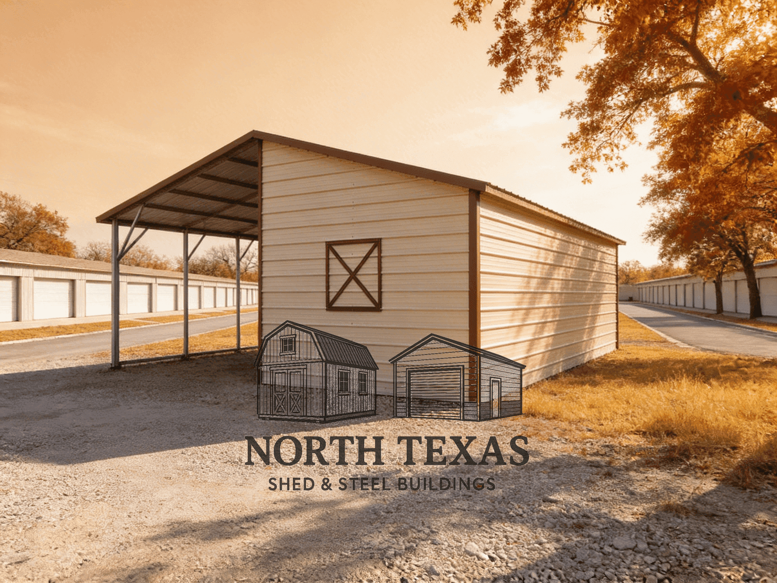 Tan and Brown Open Loafing Shed