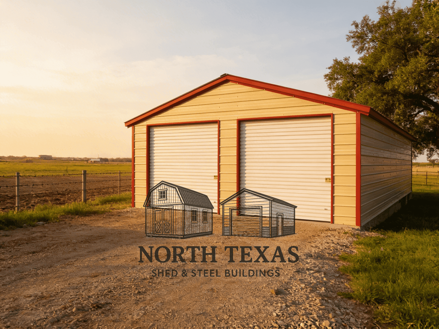 A-Frame Garage with Two Rollup Doors