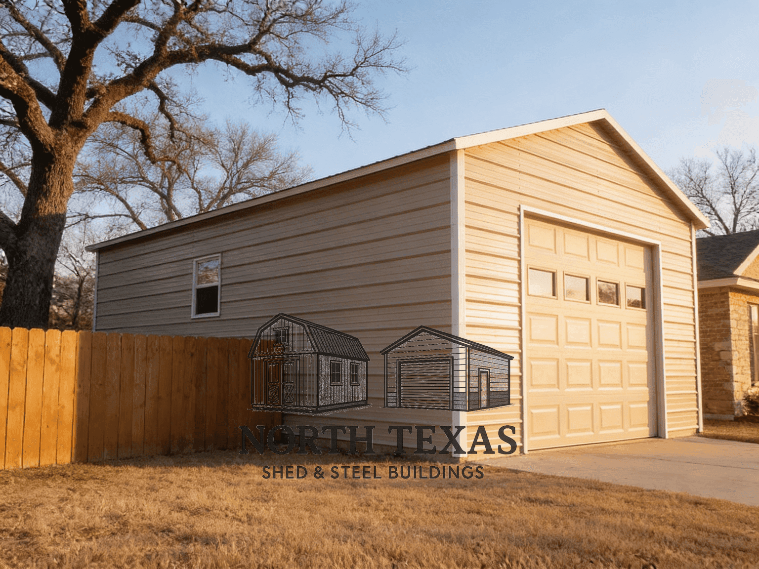 A-Frame Garage with Sectional Door