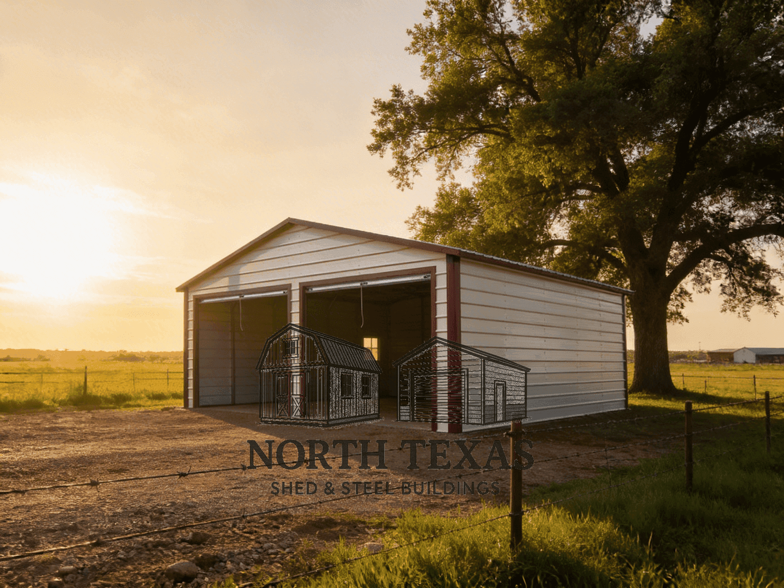 A-Frame Garage with Two Rollup Doors