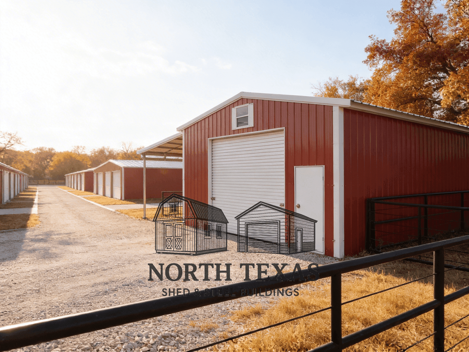 Metal Garage with Lean-To