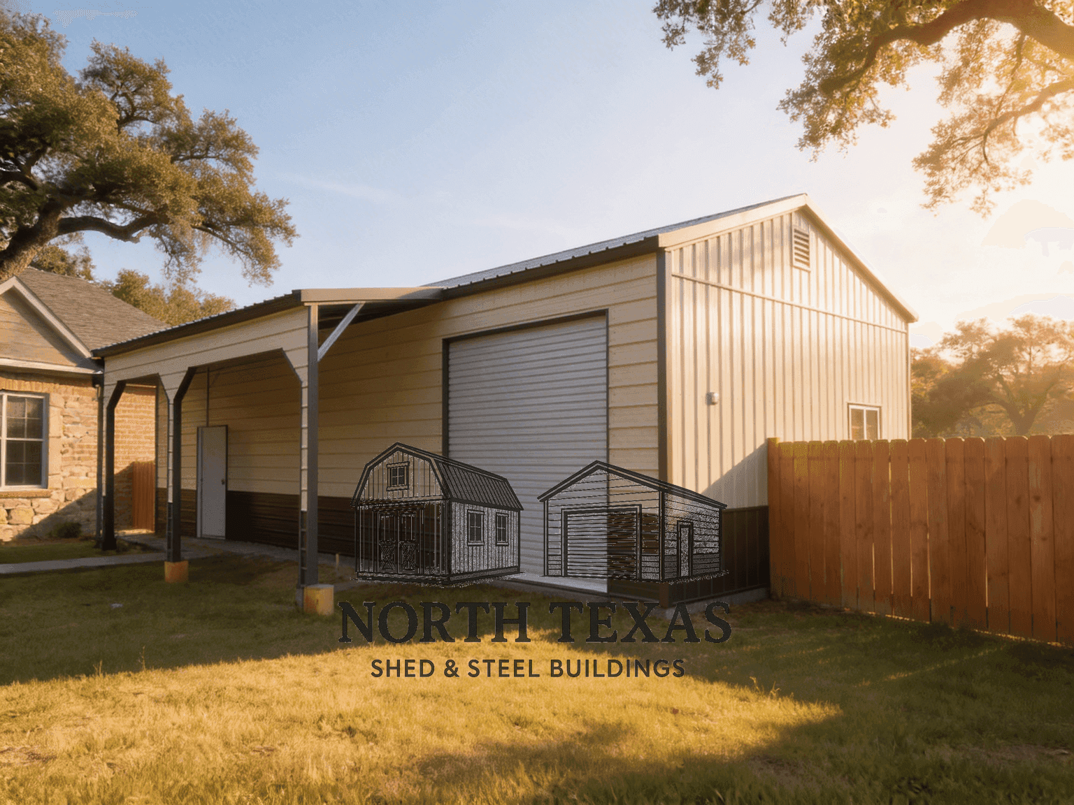 Shop with Partial Lean-To