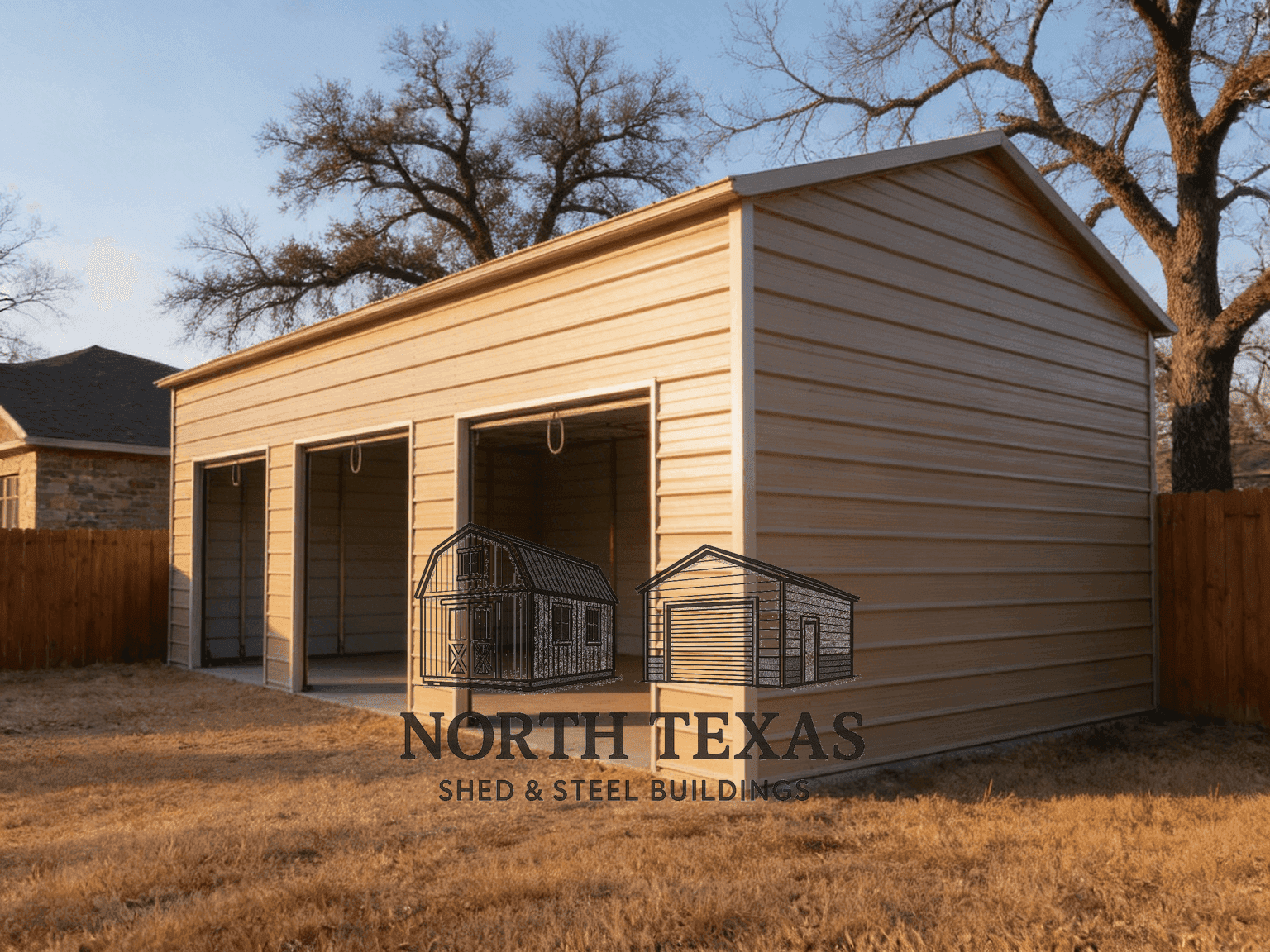 Side Entry A-Frame with 3 Doors