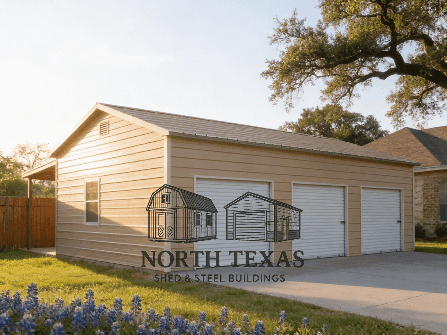 Side Entry Metal Garage