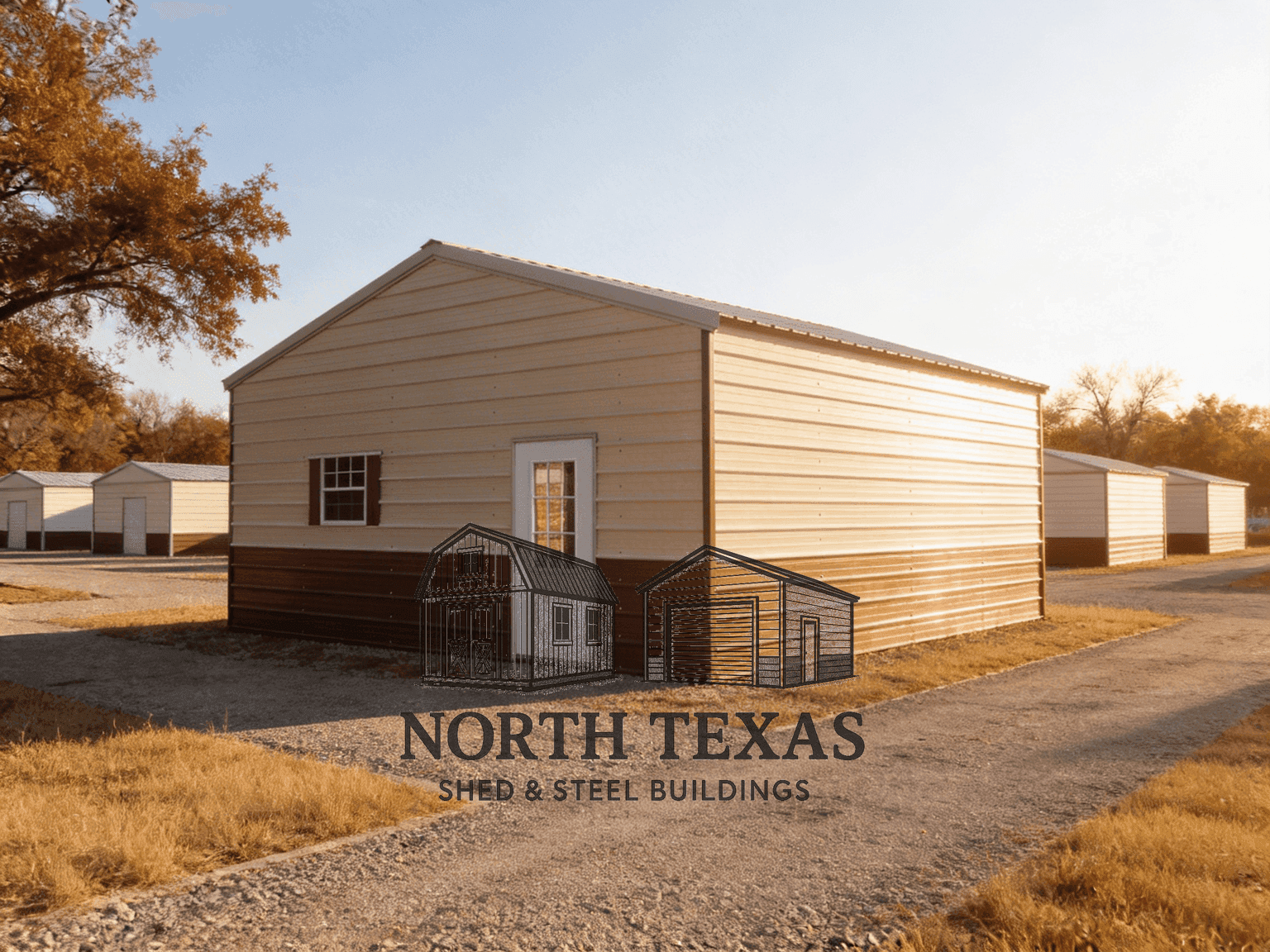 Two-Tone Garage with Residential Door