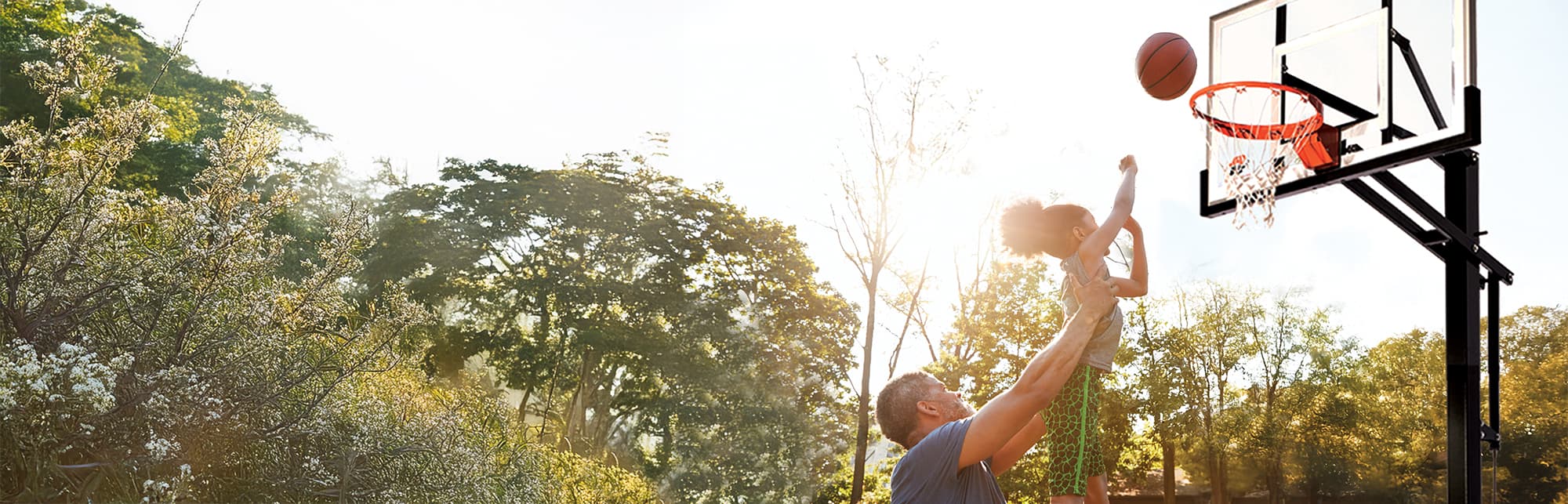 Basketball goals installed in a North Texas driveway