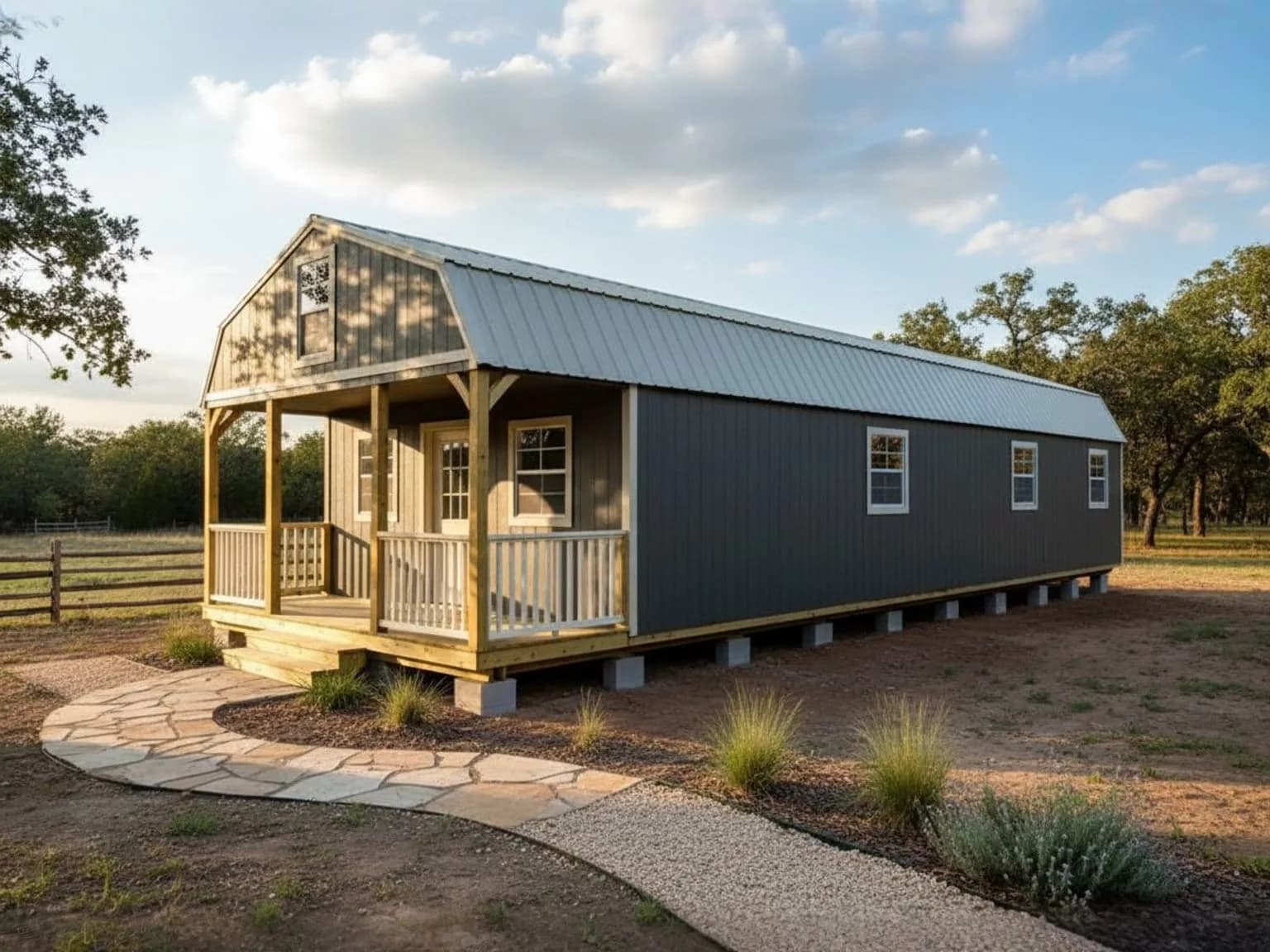Cabin shed with front porch